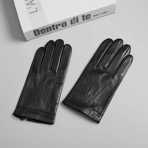 TEMU 남성용 진짜 양가죽 겨울 장갑 - 두꺼운 보온 풀핑거 운전용 장갑, 라이딩, 야외 활동 및 날씨에 적합, 부드러운 양가죽 (폼 패딩 없음)