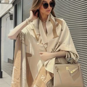 TEMU 플러스 사이즈, 플러스 사이즈 뉴 스타 스타일 디자인 페이크 프린지 웜 숄 코트