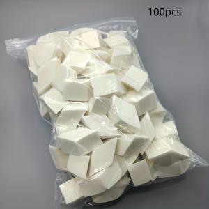 TEMU 카드딜린 메이크업 스폰지 100개 - 하이포알러제닉 천연 라텍스 웨지 파운데이션, 블러셔, 네일 아트, 공예 및 정밀 블렌딩용