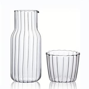 TEMU 침실, 욕실, 주방용 야간 물컵. 롤링 유리컵 세트, 물통, 컵 세트, 티 주스 레몬 밀크 피처 및 롤러 포함. 침대 옆 물통과 매칭되는 컵이 함께 제공되며 사무실 장식에 적합합니다.