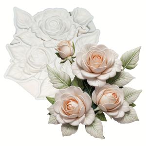 TEMU 1개 꽃 모양 실리콘 몰드, 퐁당 몰드, 레진 실리콘 몰드, 케이크 장식, 베이킹, 캔디, 초콜릿, DIY 클레이 아트, UV 레진 액세서리, 추수감사절, 어머니날, 발렌타인데이 선물용