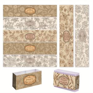 TEMU 90개 세트 9가지 스타일 비누 포장용 사각형 비누 태그 종이 210x50mm/종이 10개/스타일 공예 용품 및 스티커 수제, SUPERDANT