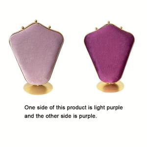 TEMU 1pc 우아한 보라색 및 금색 이중면 보석 디스플레이 스탠드 - 목걸이, 팔찌 및 귀걸이를 위한 이상적인 스탠드 - 여성에게 완벽한 선물, 보석 디스플레이, 보석 타워