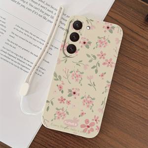 TEMU 가을 봄 디자인 + TPU 핸드 스트랩 폰 케이스 삼성 S25+/S24 울트라/S23 플러스/S23/S22+/S21/S20 Fe/노트 20 울트라/10 플러스