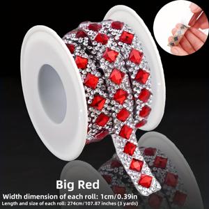 TEMU 3야드 자체 접착 스티커, 의류, 신발, 모자 장식 액세서리, 네일 아트, 글리터 스티커, 휴일 파티 장식, 결혼식 장식, 고광택 인레이 액세서리, 핸드메이드 소품 재료