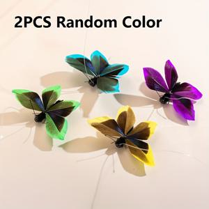 TEMU 인터랙티브 고양이 장난감, 리얼리스틱 나비 모양 긴 줄 장식 - 내구성 있는 인공 깃털 실내용 모든 견종을 위한 고양이 장난감
