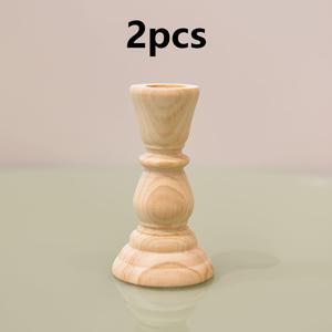 TEMU 2개 농가 스타일 로마 기둥 양초 홀더 | 기둥 양초용 장식용 나무 양초 홀더, 홈 거실 테이블 장식, 크리스마스 장식