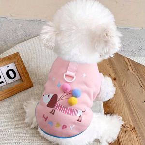 TEMU 겨울용 귀여운 패턴 강아지 후드티 - 중형견용 포근한 플리스 반려동물 옷, 따뜻한 고양이 후드|강아지옷
