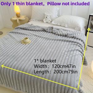 TEMU 순수한 부드러운 초극세사로 제작된 라이트 그레이 플리스 담요. 소파, 낮잠, 사무실 등에 적합하며 가볍고 휴대하기 편리합니다.