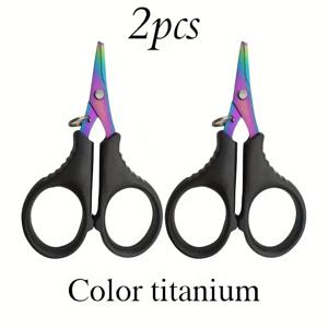 TEMU 2개 세트 헤비듀티 낚시 가위, 미끄럼 방지 톱니날, 바닷물&담수 브레이디드 라인 커팅용, 기본 낚시 액세서리, 담수 낚시 장비, 내구성 있는 구조