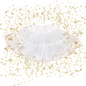 TEMU 구름처럼 부드럽고 부드러운 짧은 튤 스커트. 푹신한 캔디룩에 완벽하며 할로윈 의상으로도 활용하기 좋습니다.