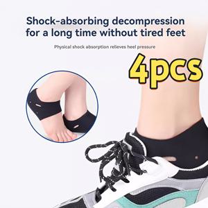 TEMU 4개입 발뒤꿈치 보호대 - 미끄럼 방지 충격 흡수, 보온 및 통기성 발목 & 발 슬리브, 수술 후용 - 편안한 착용감 (레드/블랙) - 일회용
