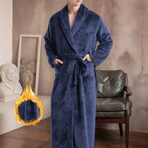 TEMU 10대 이상을 위한 , 다양한 사이즈의 캐주얼 로브. 따뜻하고 편안한 플란넬 칼라의 간편한 디자인으로 가을, 겨울용 긴팔 라운지웨어 선물로 완벽합니다. 10대용으로 적합합니다.