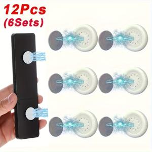 TEMU 2026 신형 업그레이드 자석 후크, 32/24/12개, 다기능 강력 무드릴 벽걸이 후크, TV 에어컨 리모컨 벽걸이 브라켓, 리모컨, 열쇠, 라우터, 콘센트용 — 공간 절약형 홈 & 오피스 수납 선반 서랍 데스크탑 정리대, 심플하고 스타일리시한 후크