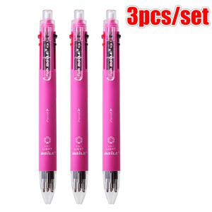 TEMU 3개 JOMPENS 6-in-1 리트랙터블 볼펜 (지우개 내장) - 멀티 컬러 (핑크, 그린) - 부드러운 필기감, 인체공학적 그립, 자동 리트랙트 메커니즘 - 학교, 사무실, 미술, 학생 및 교사에게 적합 - 내구성 좋은 플라스틱 구조