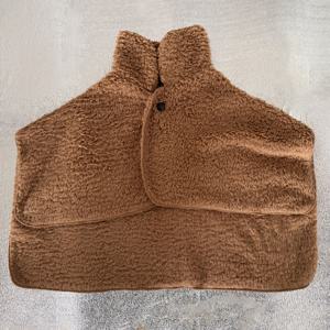 TEMU 따뜻한 플러시 목워머 쇼울 케이프 - 겨울 방한 비탄성 조끼, 노인 & 중년층용, 세탁기 사용 가능, 실내 & 야외용 추위 방지, 아늑한 노인 건강 & 의류