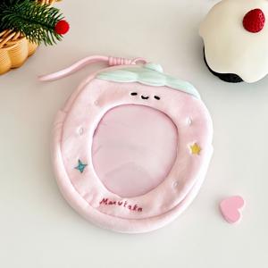 TEMU 과일 봉제 인형 보관 가방 | 캐주얼 스타일, 휴대용, 레드, 핑크, 카키 색상으로 제공|모루인형