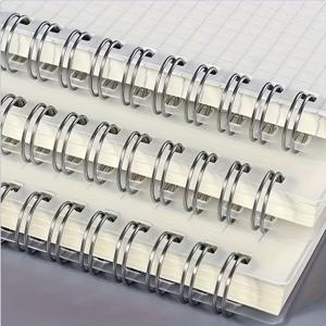 TEMU 1개 두꺼운 A4 투명 커버 그리드 노트북, 80장/160페이지, 무산지 종이, 스케치용, 트윈 와이어 제본, 학교, 대학, 직장, 사무실용, 스파이럴 코일 노트북|A4용지