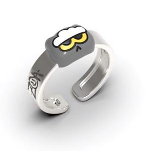 TEMU 팬 서포트 굿즈: G-드래곤 ZOA 귀여운 애완동물 슬픈 반지, 디자인 핸드 주얼리