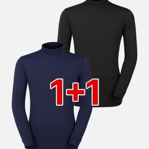 TEMU [1+1] 남성 겨울에 입기좋은 기모 반폴라 티셔츠 쌀쌀할때(AF9OP2LT050M)