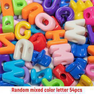 TEMU 54개 아크릴 대형 구멍 글자 및 숫자 비즈 | 14mm-20mm, 주얼리 제작, 팔찌, 목걸이, 키체인용 - QYWCTZ 브랜드