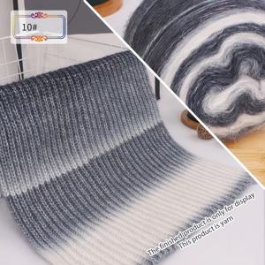 TEMU 소프트 모헤어 실, 그라데이션 롱섹션 무지개색 실, 케이크 실, 수제 DIY 니트 소재 - 스웨터, 스카프, 모자, 코트, 조끼 및 다양한 니트 의류 또는 크로셰 담요, 쿠션, 카펫, 기타 수공예용. 실 또는 로프. 1봉지 = 2개 = 200그램. 울 30%, 아크릴 70%