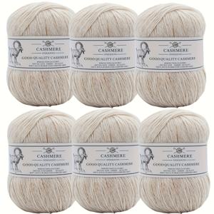 TEMU 스웨터 뜨개질을 위한 캐시미어 털실 6개 세트. 코바늘 뜨개질 및 스카프, 모자, 장갑을 뜨개질하기 위한 털실 공 만들기에 완벽합니다. 각 공은 1.76Oz 무게를 가지고 길이는 350 Yards입니다.