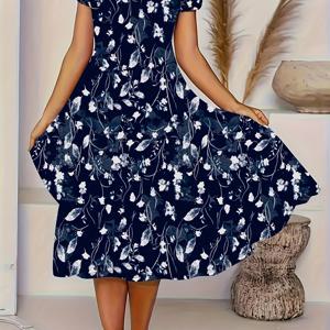 TEMU Wish'S 인기 다재다능한 우아한 스타일 프린트 A라인 드레스