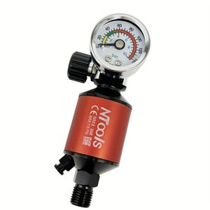 TEMU NTOOLS 조절 가능한 에어 레귤레이터 (필터 & 게이지 포함) - 페인트 스프레이 건, 공압 공구, 에어 시스템에 적합한 컴팩트 공압 컨트롤러 - 오일-워터 분리기, 게이지, 조절 가능한 레귤레이터