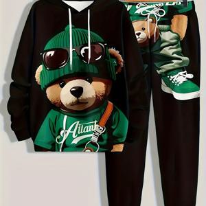 TEMU 남성 패션 캐주얼 후드티 세트