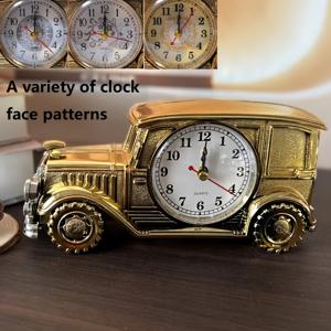 TEMU 빈티지 자동차 모형 알람 시계, 창의적인 레트로 디자인, 불규칙한 모양의 플라스틱 프레임, 수동 꺼짐, AA 배터리 구동 (포함되지 않음), 학생 및 홈 데코를 위한 이상적인 선물, 귀여운 알람 시계