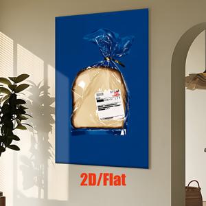 TEMU 1개, 2D 평면 캔버스 그림--액자 없음, 15.7x23.6인치, 창의적인 블루 토스트, 벽 장식, 침실, 거실, 주방, 사무실, 카페, 바, 기숙사, 복도 아트 포스터, 생일 및 특별한 선물로 완벽