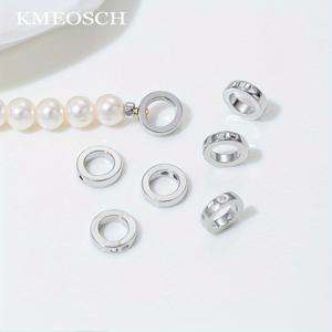 TEMU 2D 평면, 18K 골드 도금 대형 평면 이중 구멍 점프 링 - DIY 팔찌, 목걸이, 구슬 꿰기 및 스트링킹용 주얼리 커넥터 링