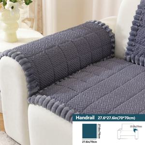 TEMU 1개 미끄럼방지 소파 쿠션, 두꺼운 폴리에스터 레이어드 소파 커버, 가을/겨울용 반려동물 친화적 시트 패드, 거실/식탁/사무실 1인/2인/3인/4인용 소파 장식|쿠션커버|소파패드