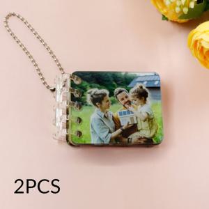 TEMU 맞춤형 4장 사진 아크릴 포토 앨범 가방 장식, 개인화된 핸드백 참, 맞춤형 사진 키체인, 커스터마이징 가족/커플/개인 아트 사진, 발렌타인데이, 엄마,