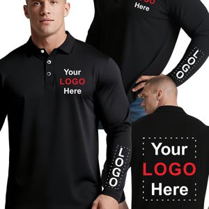 TEMU 맞춤 남성 폴로 셔츠, 빠른 건조 및 흡습성, 통기성 및 경량, 개인화된 이미지 디자인, 왼쪽 가슴/등/왼쪽 소매에 맞춤 제작 가능. 텍스트/이미지/가족 사진/애완 동물 사진/회사 로고 추가 가능, 스포츠용으로 적합