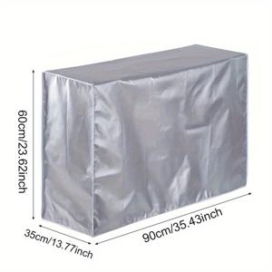 TEMU 튼튼한 실외 에어컨 커버 - 방진, 방풍, 먼지 및 햇빛 차단을 위한 폴리에스터 재질, HVAC 시스템에 적합, 주거 및 상업용 모두에 이상적, 상업용 에어컨 커버 | 튼튼한 폴리에스터 커버|실외기커버|에어컨실외기커버|에어컨커버