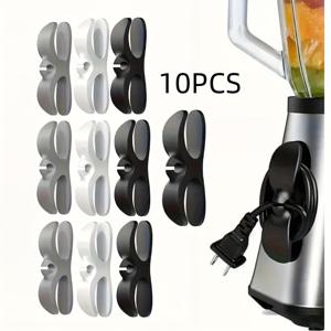 TEMU 가전제품 전선 정리용 와이어 하네스 수납 릴 디스크 10/20개 랜덤 색상, 공간 절약형 설계, 수축식 실리콘 소재, 전선에 손상 없음, 가정용 주방 침실 야외용 필수품