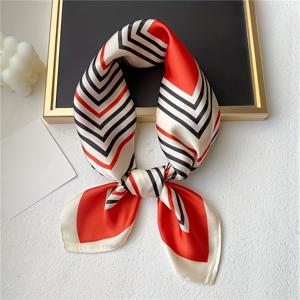 TEMU 여성용 스퀘어 스카프 - 부드럽고 신축성 없는 밴다나, 사계절 사용 가능, 파티, 웨딩, 일상용 우아한 헤어밴드 & 넥 랩 - 다용도 헤어 액세서리 & 패션