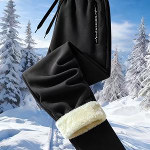 TEMU 남성용 오버사이즈 팬츠 - 신축성 있는 드로스트링 허리, 편안한 루즈핏 홈웨어, 아웃도어 & 캐주얼 착용 - 세탁기 사용 가능한 팬츠