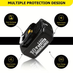 TEMU Makita 18V LXT 교체 배터리 | BL1890 BL1860 BL1850 BL1840 BL1830 호환, 무선 드릴, 임팩트 드라이버, 톱, 잔디 깎이, 헤비 듀티 공구용, 고속 충전 리튬 이온 배터리 팩