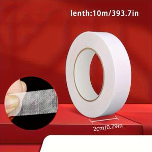 TEMU 1롤 자가 점착 바지 다리 줄임 테이프 | 바느질 또는 다림질 불필요, 강력한 양면 접착제, 의류 수선용 조절 가능한 밑단, 재봉틀 호환, 나일론 소재