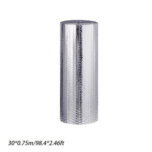 TEMU 98.4ft x 2.64ft 헤비 듀티 알루미늄 포일 보온 롤 - 반사 버블 재질으로 열 및 냉 보호, 자동차 루프탑, 차고 및 파이프 커버용으로 이상적