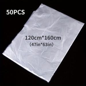 TEMU 50개 일회용 헤어 살롱 케이프 | 플라스틱 일회용 커팅 및 샴푸 케이프, 이발소, 헤어 스타일리스트 가정용 미용, 염색, 곱창