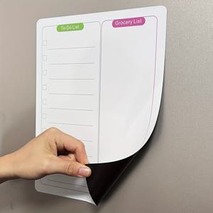 TEMU 흡착식 화이트보드 메모 보드, 지워지는 메모, 주간 계획, 캘린더에 적합|달력|달력|냉장고