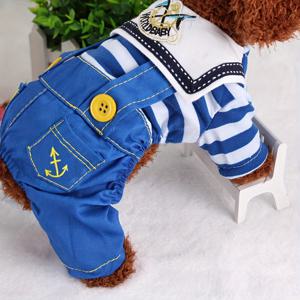 TEMU 귀여운 애완동물 해적복 (suspenders 포함), 강아지 옷 1개, 편안하고 잘 어울리는 셔츠 (봄, 여름용), 튼튼한 폴리에스터 바지 (강아지용), 소형견에게 적합, 다용도 애완동물 의류, 할로윈 및 크리스마스 선물.