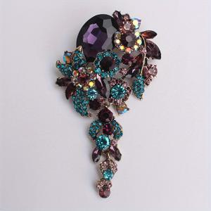 TEMU 라인스톤 대형 브로치