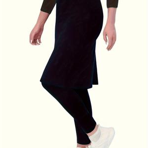 TEMU 고탄력 운동용 발목 길이 러닝 요가 팬츠 포켓 포함 - 직다리 운동 스커트 체육관, 테니스, 체조용 - 다용도(봄/가을/여름) 변환 가능한 풀 길이 레깅스 - 속옷 라인 노출 없음