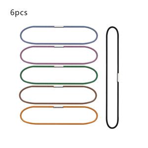 TEMU 노트북 연결용 탄성 스프링 스트랩 6개 세트, 교체 스트랩, 여행 다이어리 추가
