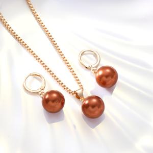 TEMU 1개 목걸이 + 2개 귀걸이 세트, 펜던트 주얼리, 구리, 데일리 웨어, 데이트, 휴가, 파티, 또는 어머니를 위한 발렌타인데이 선물